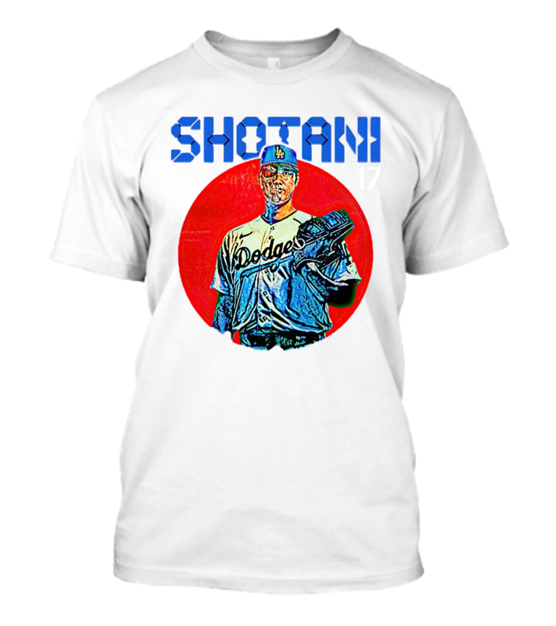 SHOTANI 17 Dodgers Japanese Flag T-Shirt