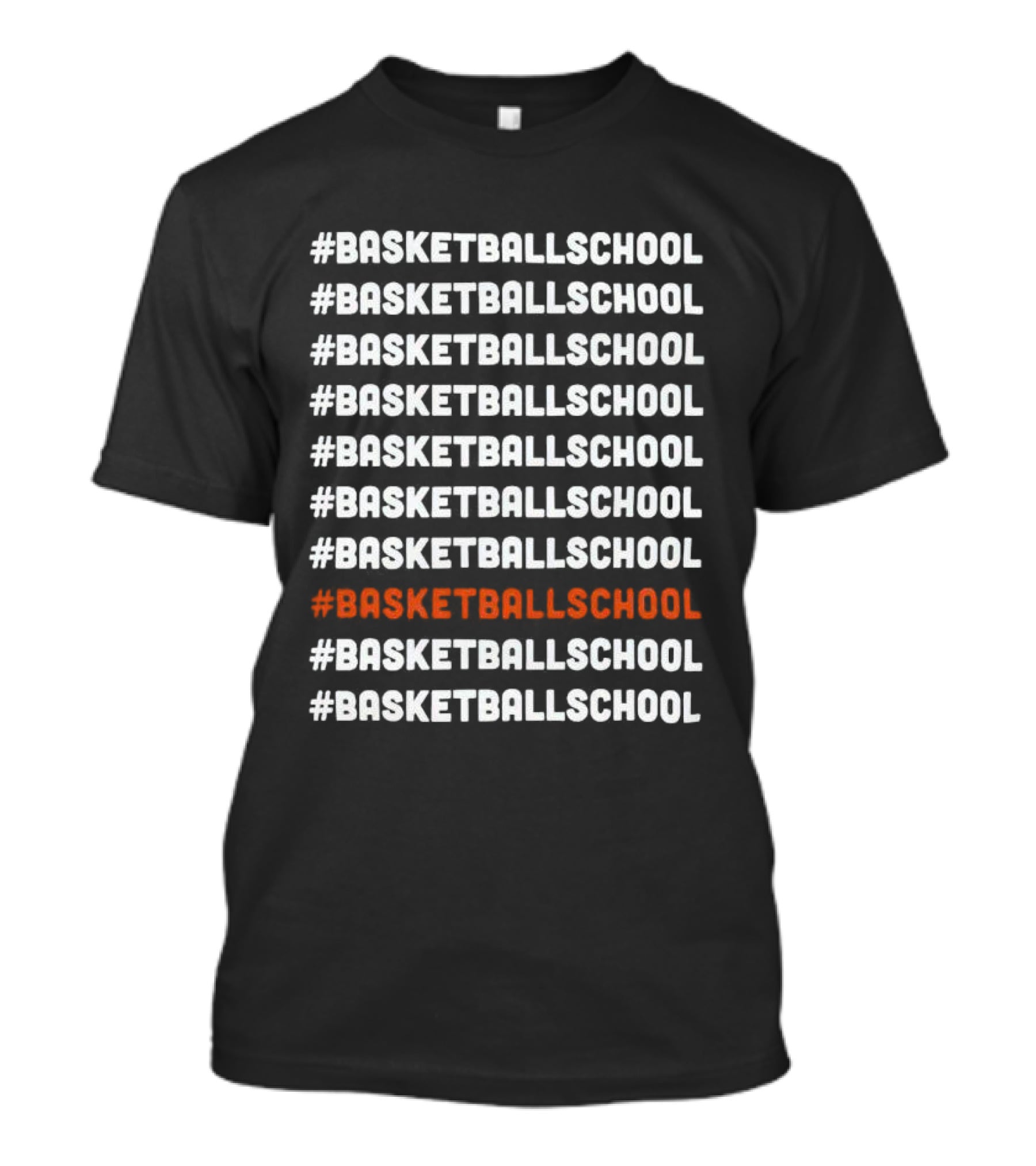BASKETBALLSCHOOL Repeated Pattern With Emphasis T-Shirt