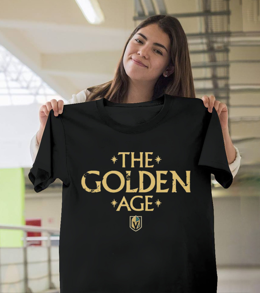 Vegas Golden Knights The Golden Age Logo Stars T-Shirt