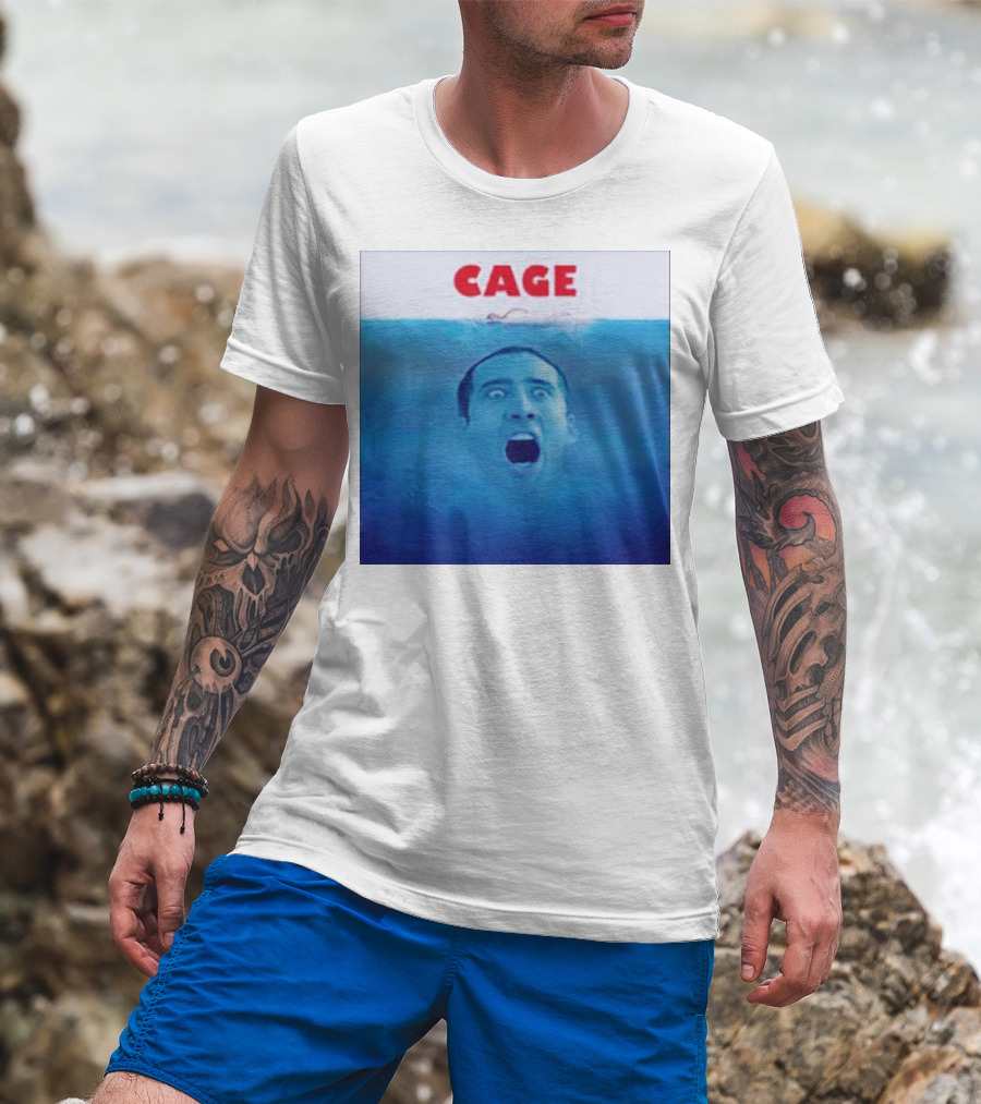 Cage Parody Jaws Nicolas Cage T-Shirt