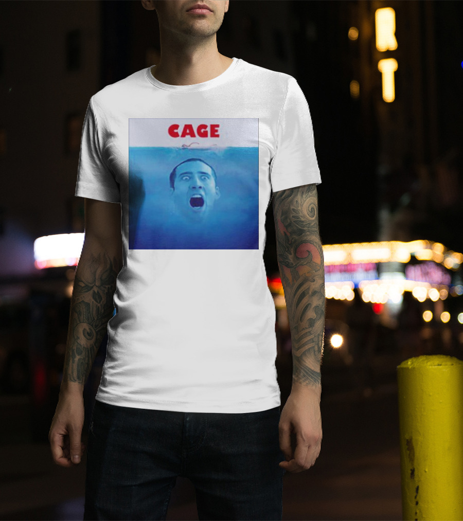 Cage Parody Jaws Nicolas Cage T-Shirt