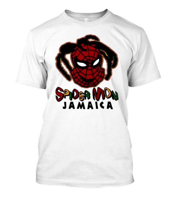 Spider Mon Jamaica Rasta Colors Face T-Shirt
