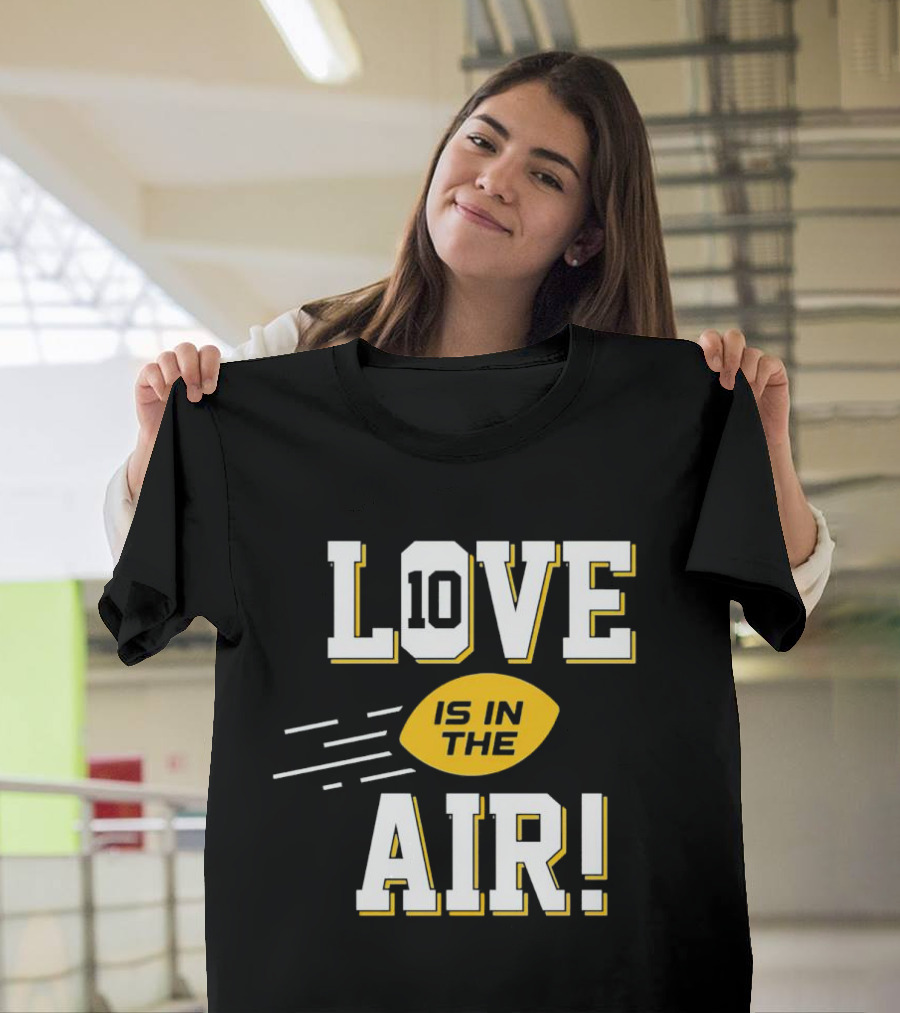 Green Bay Packers Love 10 is in the Air Football T-Shirt
