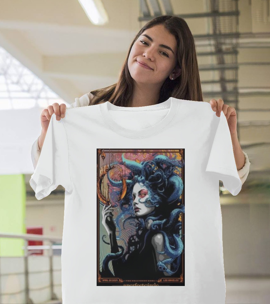 A Perfect Circle Los Angeles April 20 2024 Medusa Artwork T-Shirt
