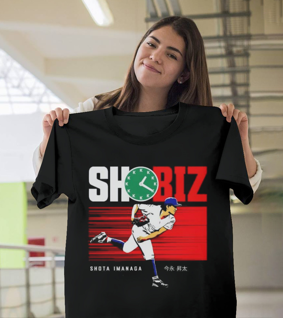 SHO BIZ Shōta Imanaga Pitching Los Angeles Dodgers K Clock T-Shirt