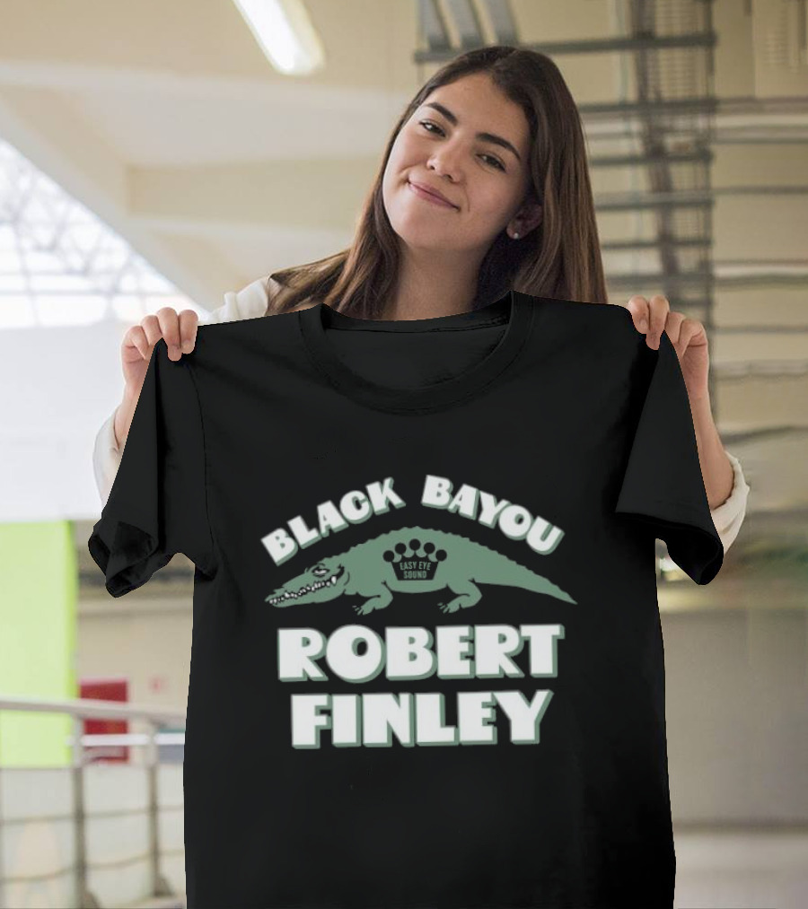 Robert Finley Black Bayou Lazy Eye Sound Alligator T-Shirt