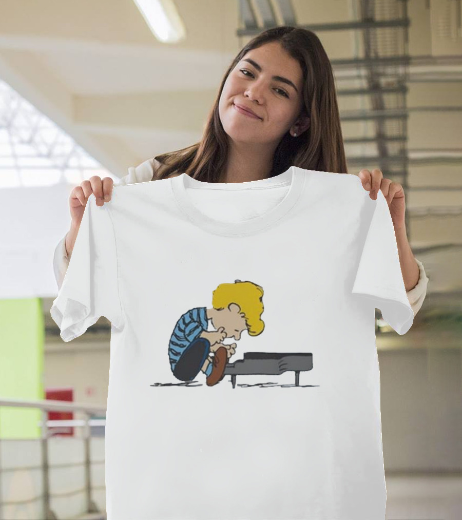 Peanuts Schroeder Piano Player Iconic Comic Strip Character T-Shirt