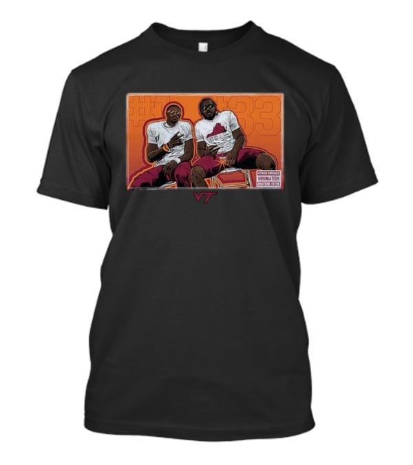 Kyron Drones And Bhayshul Tuten Virginia Tech NCAA Football Caricature #33 VT T-Shirt