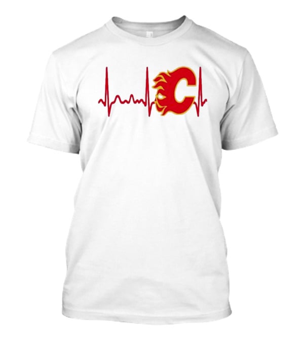 Calgary Flames Heartbeat T-Shirt