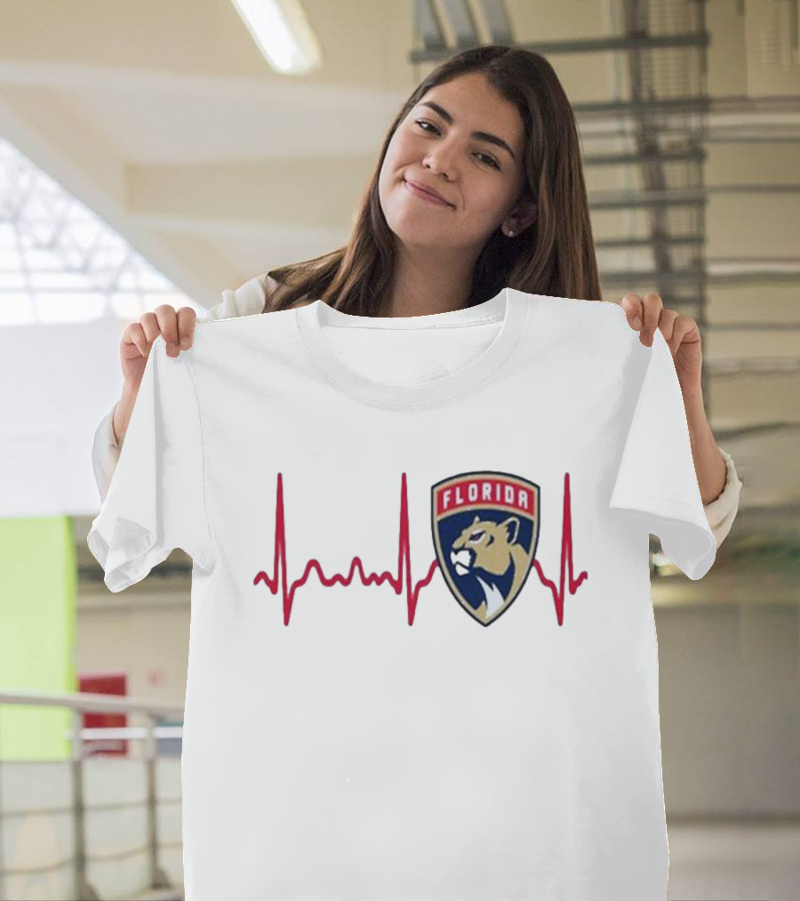 Florida Panthers Heartbeat Hockey T-Shirt