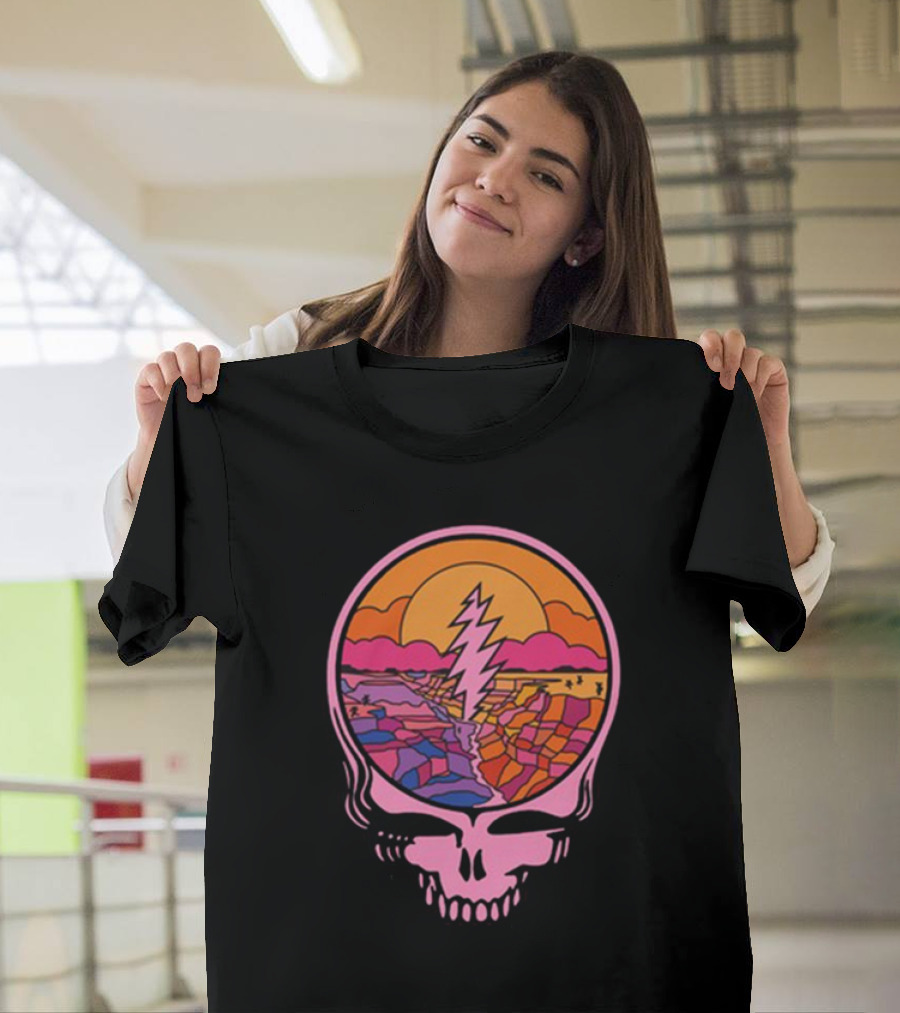 Grateful Dead The Canyon Steal Your Face Lightning Bolt Desert Sunset T-Shirt