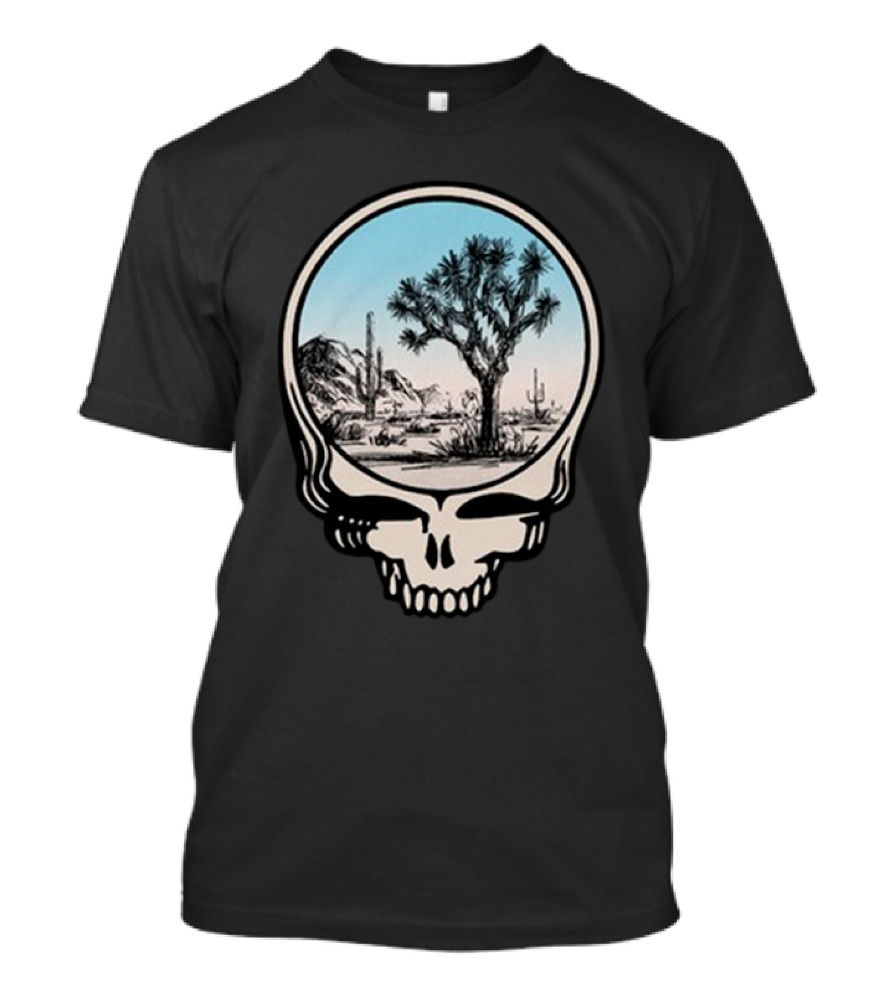 Grateful Dead Skull Desert Scene With Cacti And Joshua Tree T-Shirt