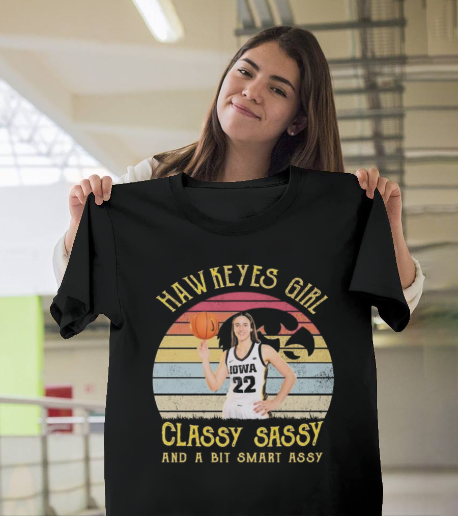 Hawkeyes Girl Classy Sassy And A Bit Smart Assy Vintage T-Shirt