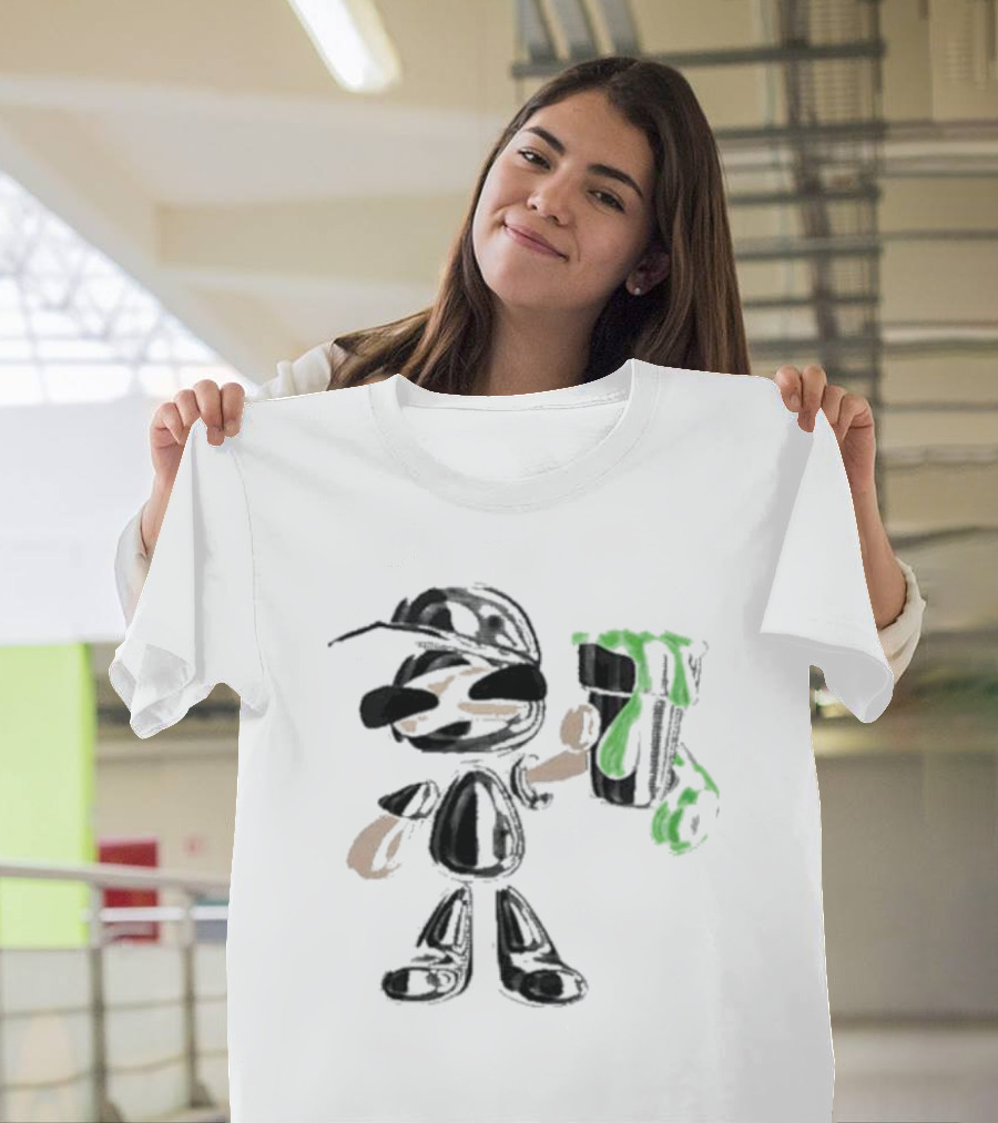 Twizzy Rich Luh Crankem Graffiti Character With Green Paint Can T-Shirt