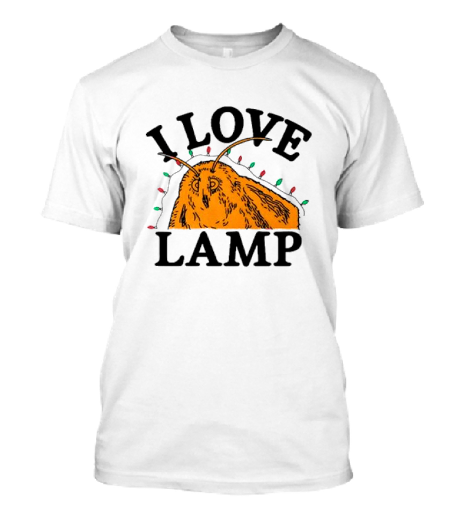 I Love Lamp Moth Christmas Lights T-Shirt