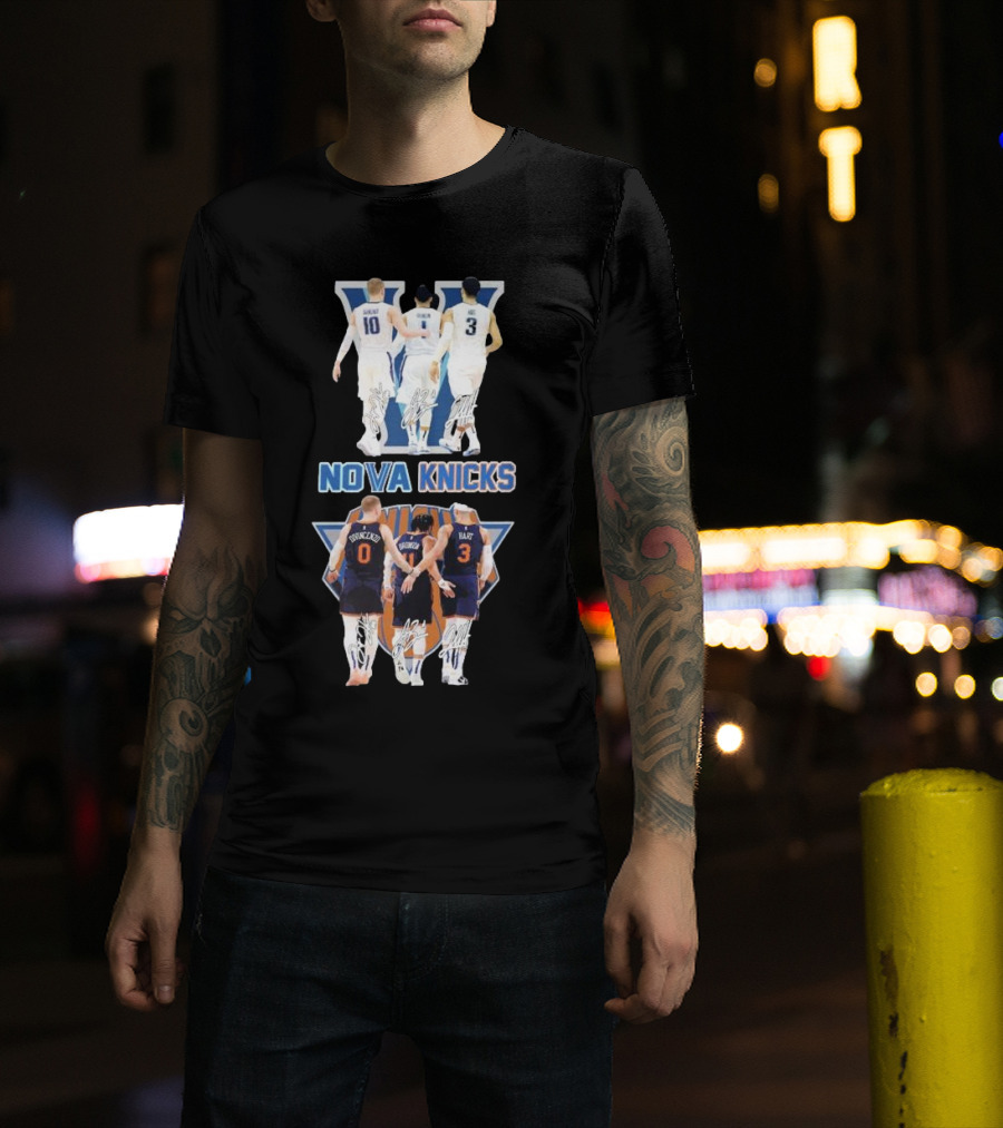 Villanova Wildcats Nova Knicks Players And Signatures T-Shirt