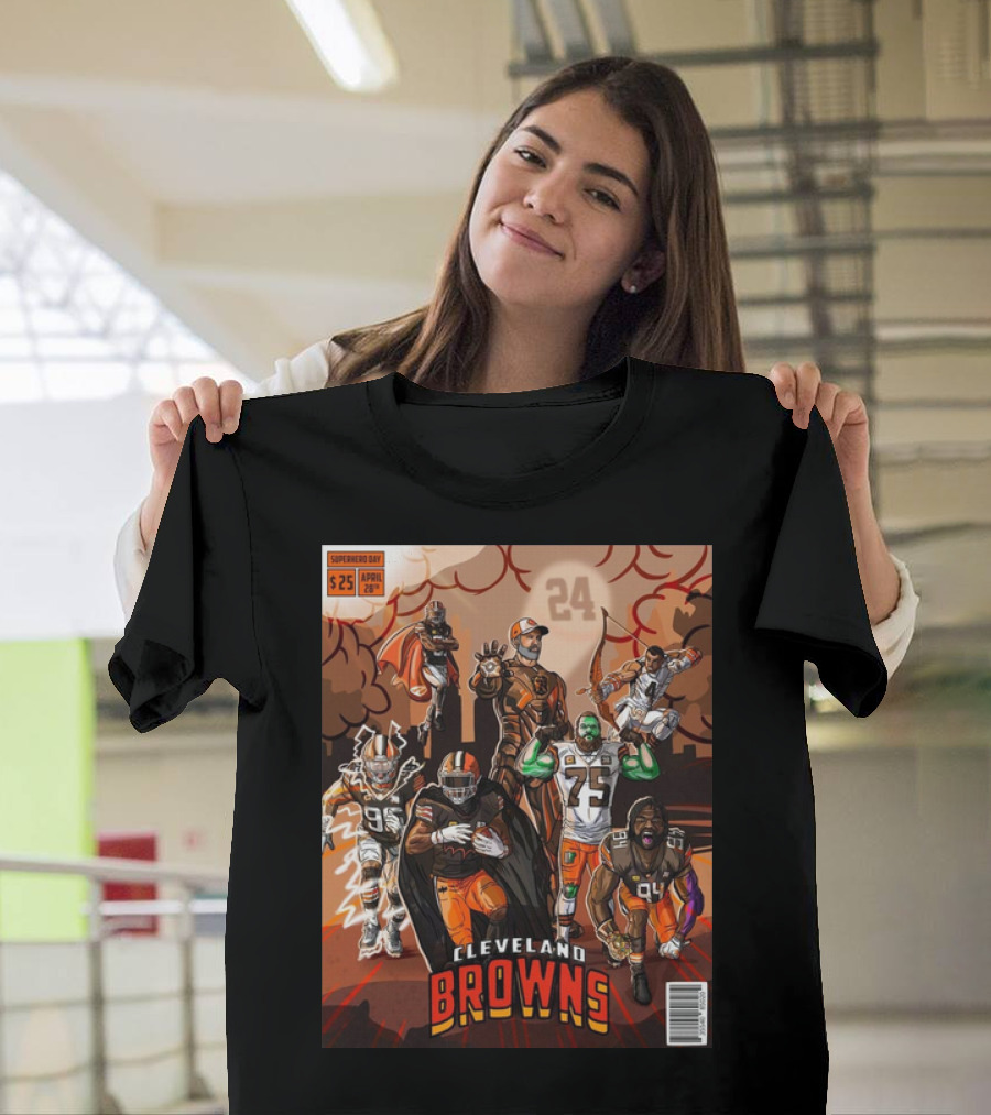 Cleveland Browns Superhero Comic for National Superhero Day April 28th T-Shirt