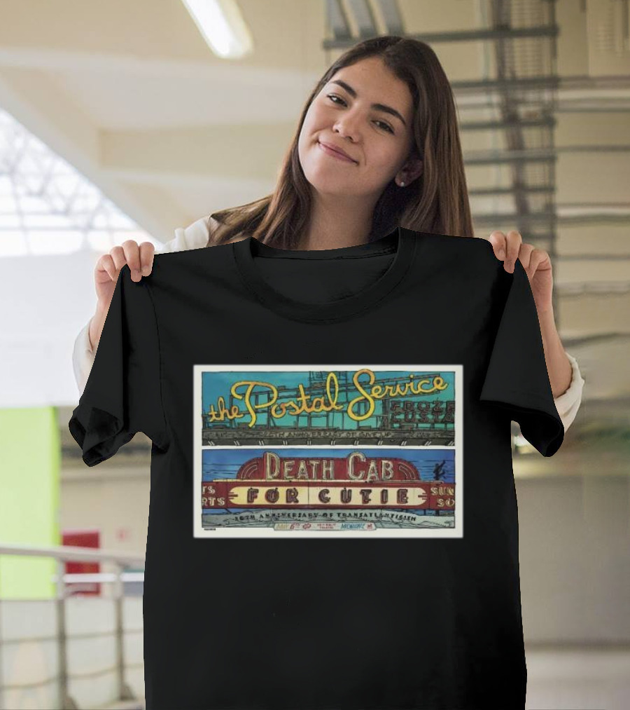 The Postal Service and Death Cab For Cutie Concert Milwaukee WI May 6 2024 Retro Venue Sign T-Shirt