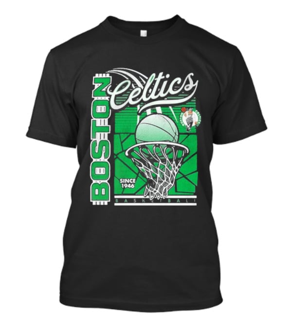 Boston Celtics Basketball Since 1946 Tri-Blend Sportiqe Comfy T-Shirt