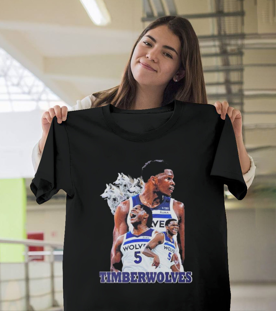 Minnesota Timberwolves Anthony Edwards Basketball Stars Wolves T-Shirt