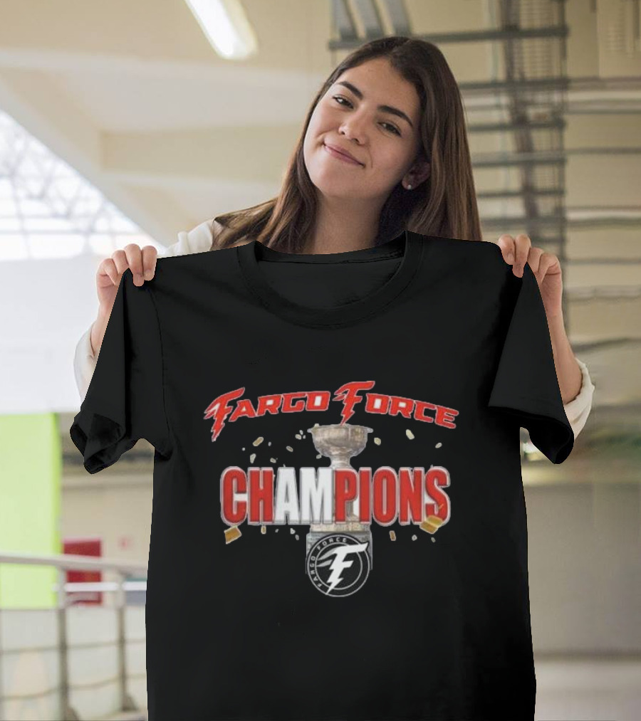Fargo Force Champions USHL Trophy T-Shirt