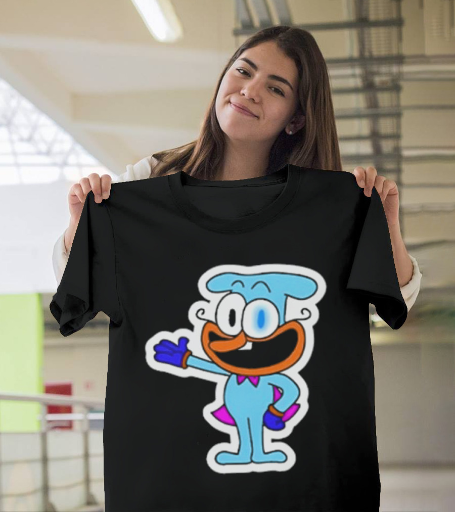 Robby1iscool The Doise Blue Cartoon Character with Orange Mouth and Purple Cape T-Shirt