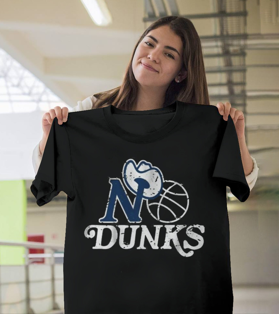 No Dunks Dallas Stars Basketball Cowboy Hat T-Shirt