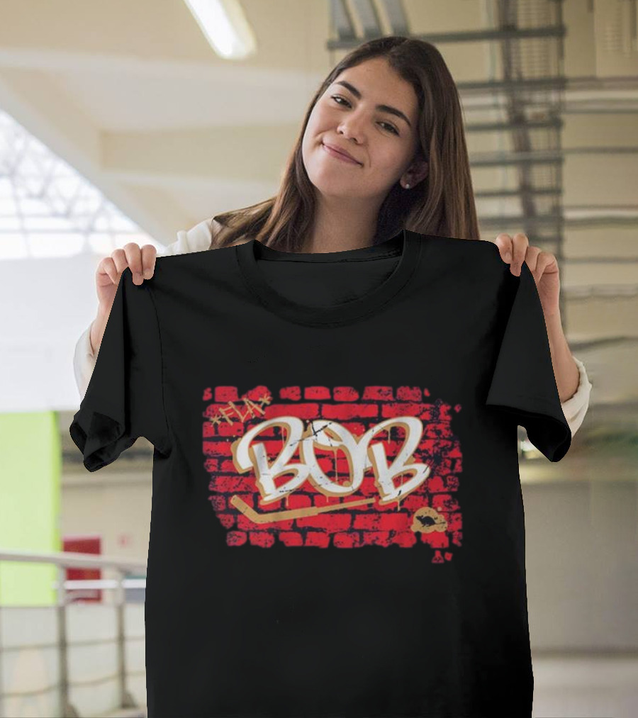 Sergei Bobrovsky Brick Wall BOB Hockey Graffiti T-Shirt