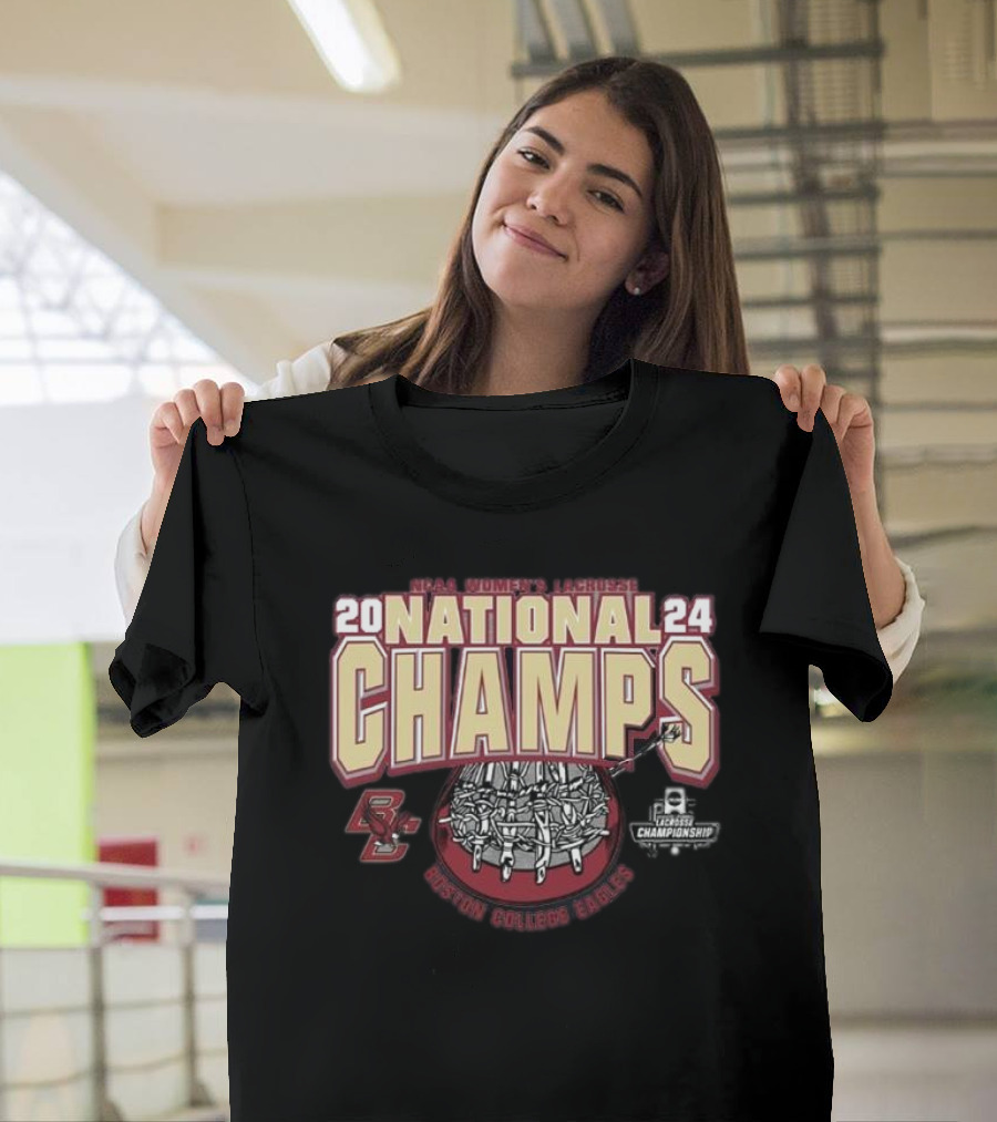 Boston College Eagles 2024 NCAA Women's Lacrosse National Champs Championship Victory T-Shirt