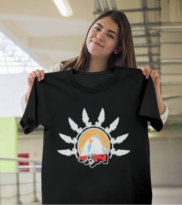 Pax East 2024 Behemoth Logo With Cartoon Character And Swords T-Shirt