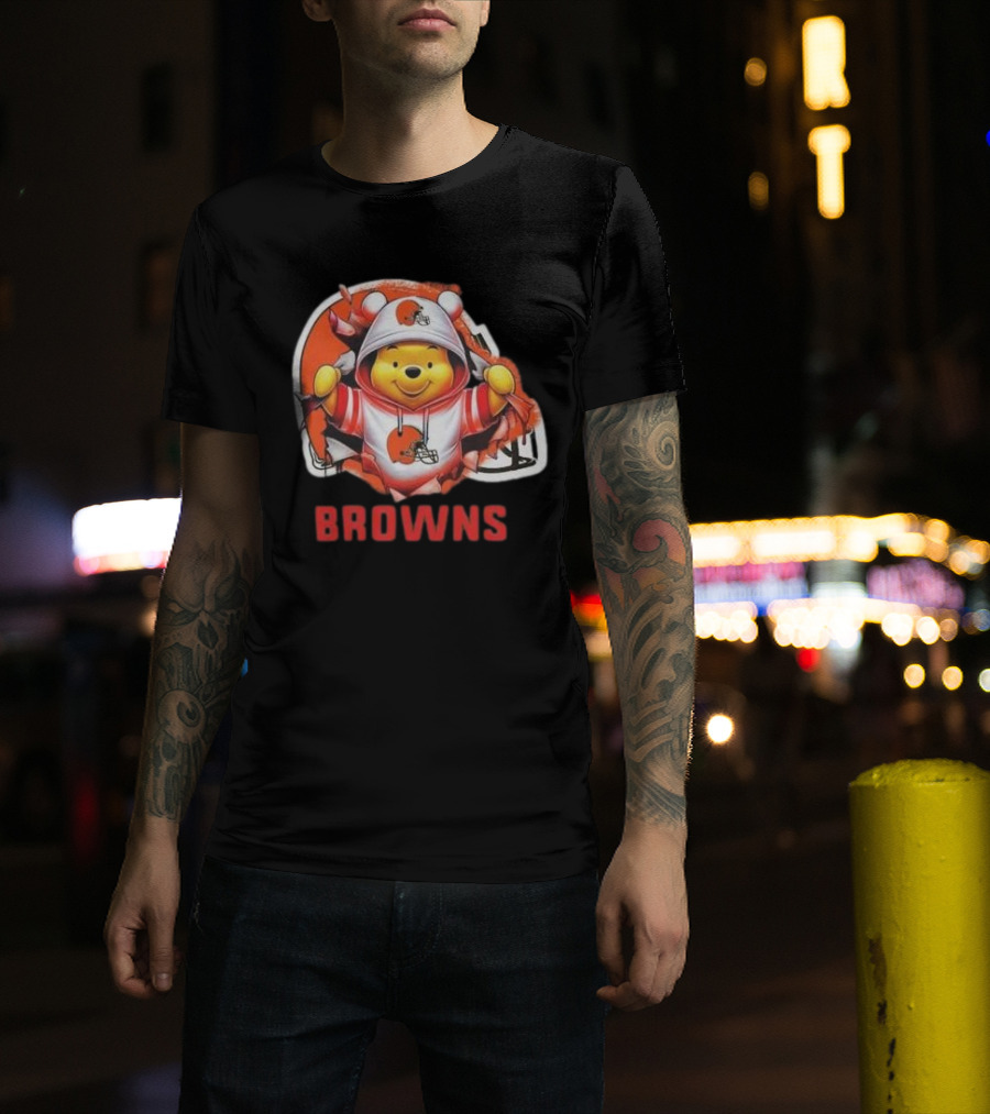 Pooh Cleveland Browns Football Team T-Shirt
