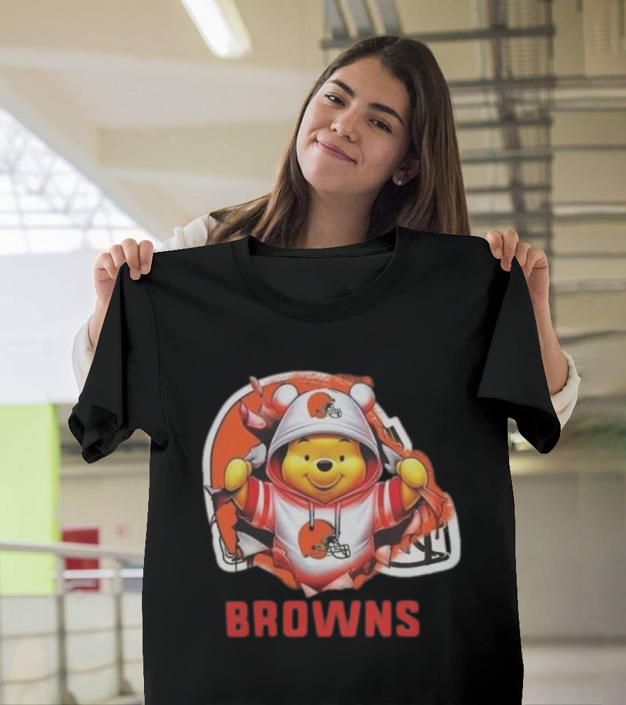 Pooh Cleveland Browns Football Team T-Shirt