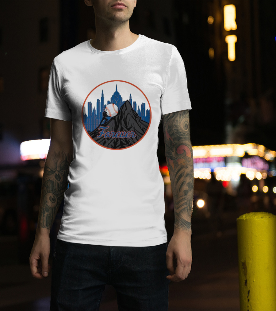 Forever New York Mets City Baseball Skyline T-Shirt