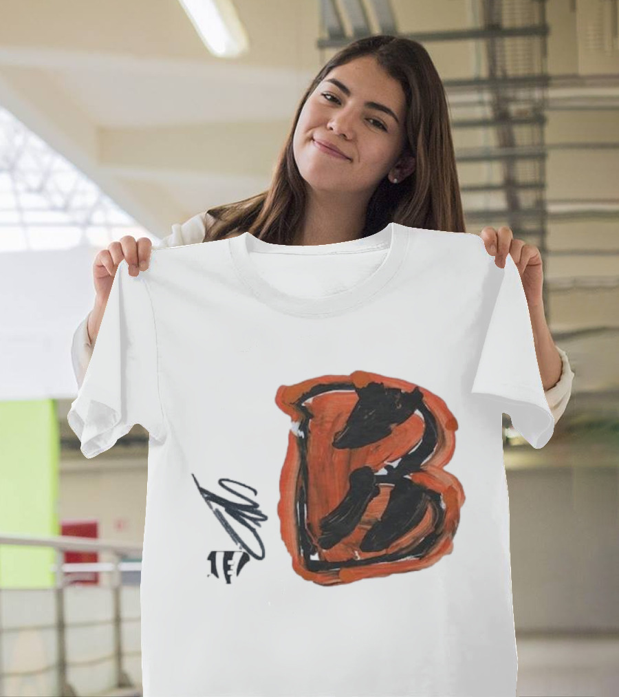 Jermaine Burton Cincinnati Bengals Paint Tri-Blend B T-Shirt