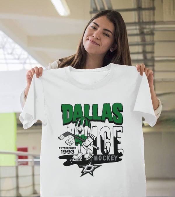 Dallas Stars Ice Hockey Established 1993 Youth Mitchell And Ness T-Shirt