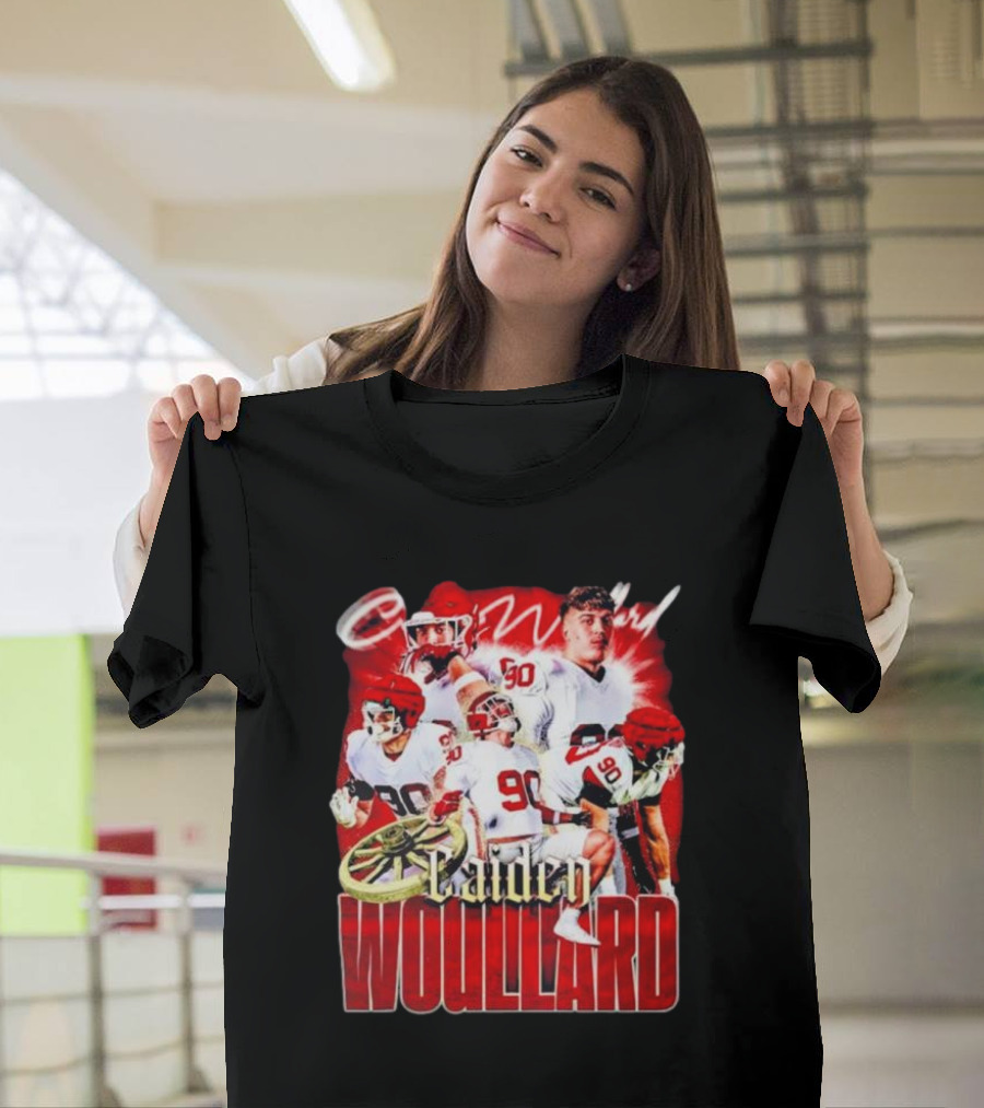 Caiden Wouillard 90 Football Action Collage T-Shirt