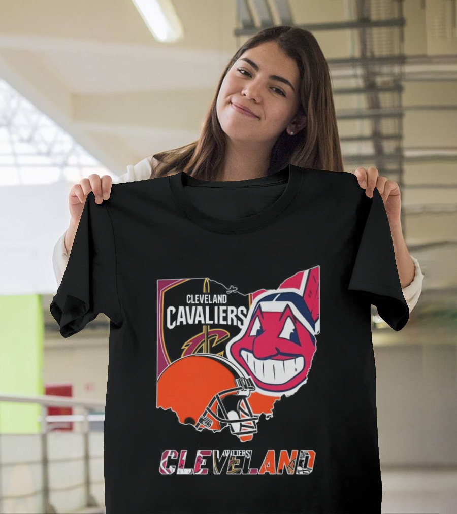 Cleveland Cavaliers Indians Browns Sports Team Fan Gear T-Shirt