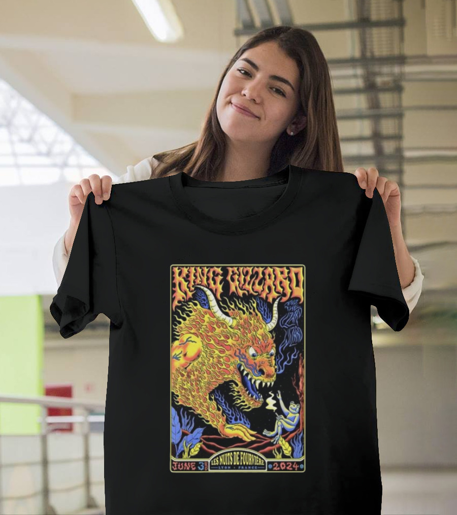 King Gizzard Les Nuits de Fourvière June 3 2024 Lyon France T-Shirt