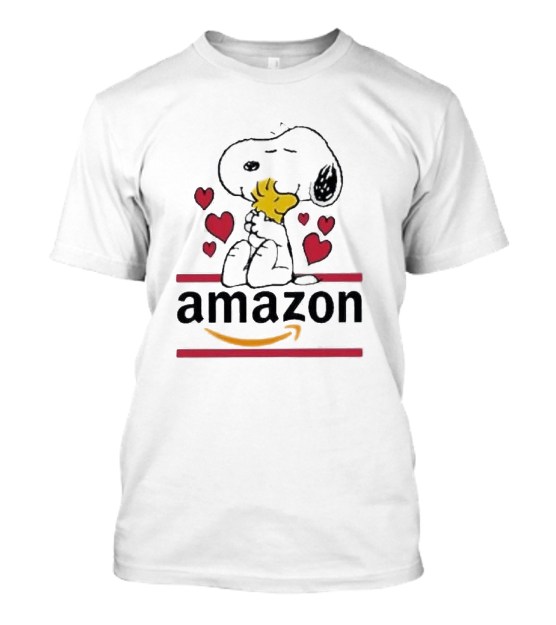 Snoopy Woodstock Hearts Amazon T-Shirt