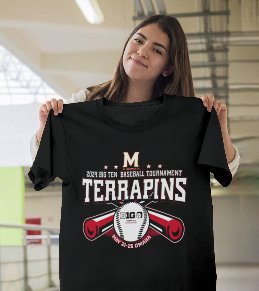 Maryland Terrapins 2024 Big Ten Baseball Tournament May 21-26 Omaha T-Shirt