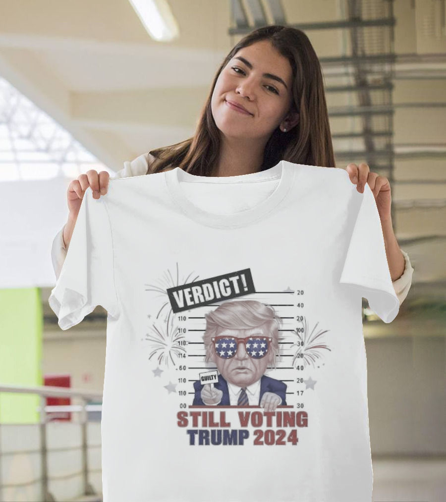 Verdict Guilty Still Voting Trump 2024 Retro Mugshot T-Shirt