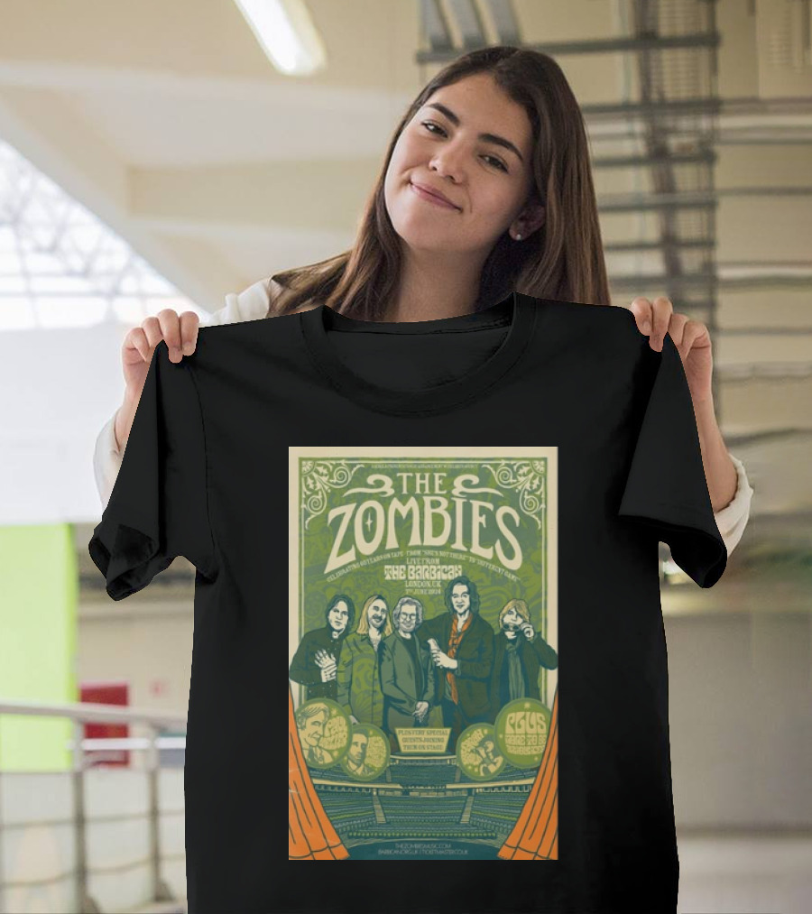 The Zombies Featuring The Rubettes The Barbican London UK June 7 2024 Plus Special Guests Colin Blunstone Rod Argent T-Shirt
