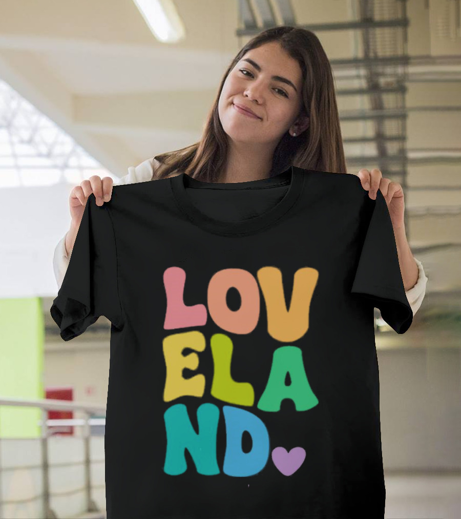 Loveland Rainbow Letters With Heart T-Shirt