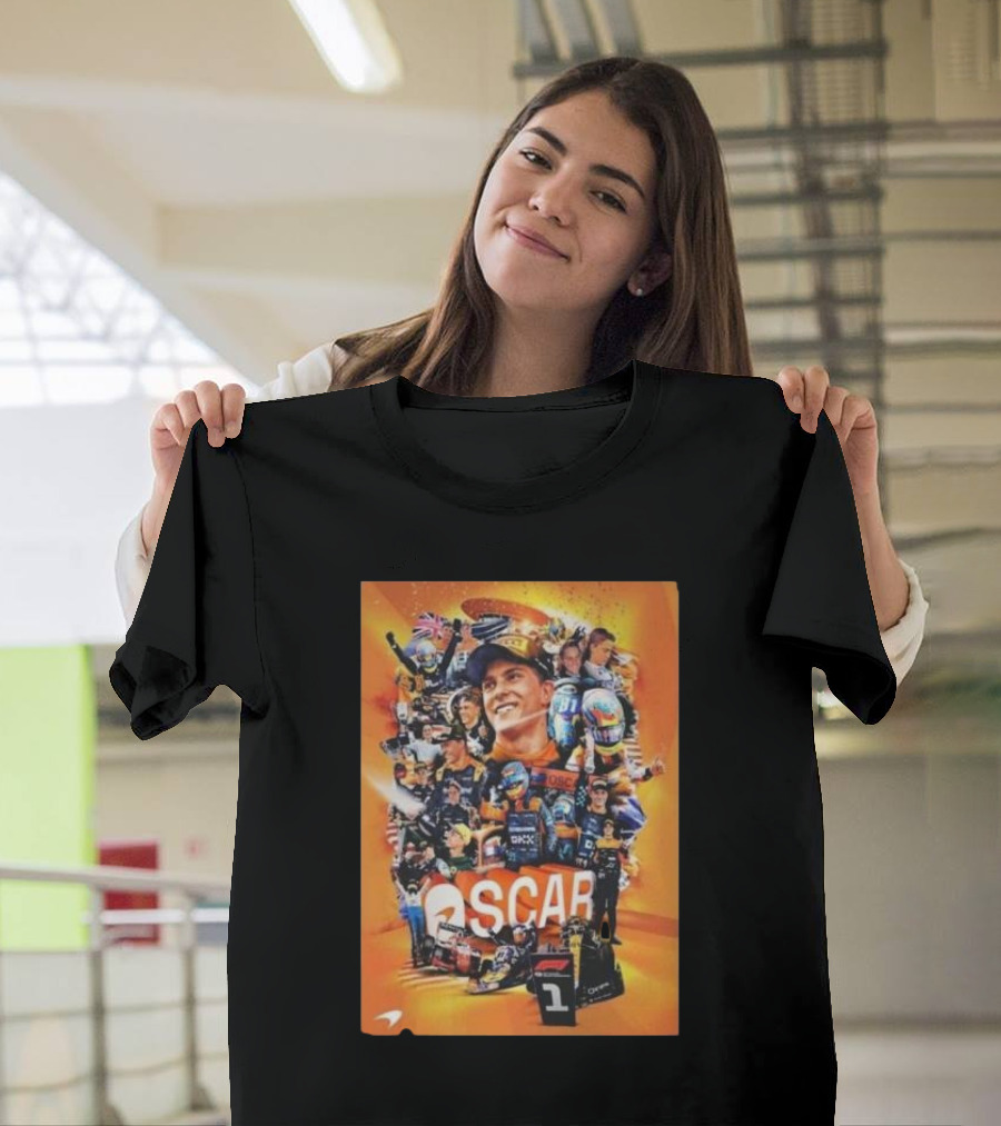 New Year 2024 F1 Oscar Piastri McLaren Season 2 Racing Montage T-Shirt
