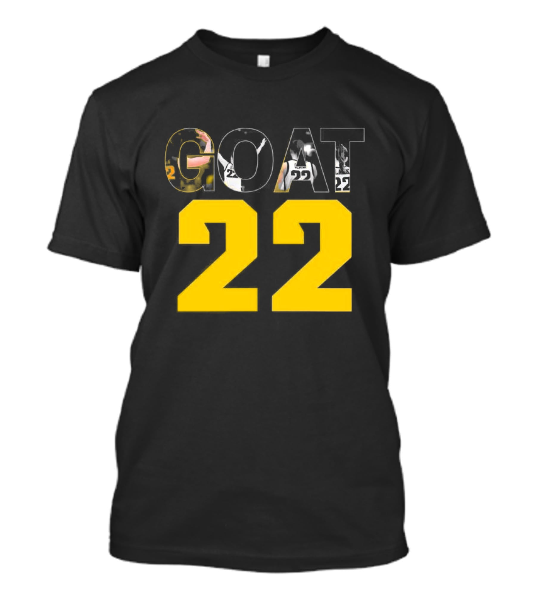 GOAT 22 Caitlin Clark Iowa Hawkeyes Basketball Player Iconic Number T-Shirt