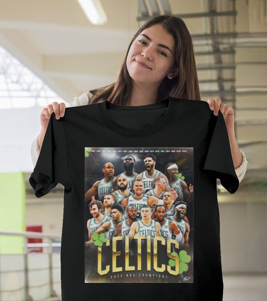 Celtics 2024 NBA Champions Banner 18 T-Shirt