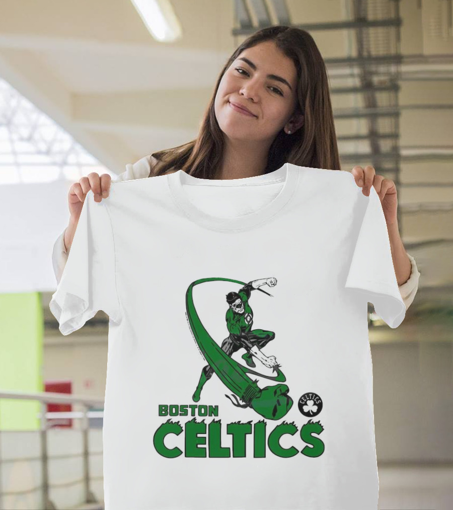 Boston Celtics Green Lantern Comics T-Shirt
