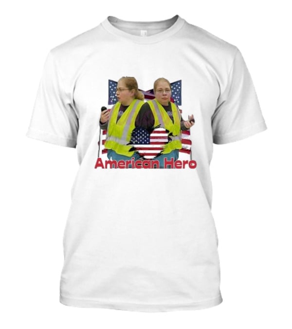 Gail Lewis American Hero Stars And Stripes Reflection T-Shirt