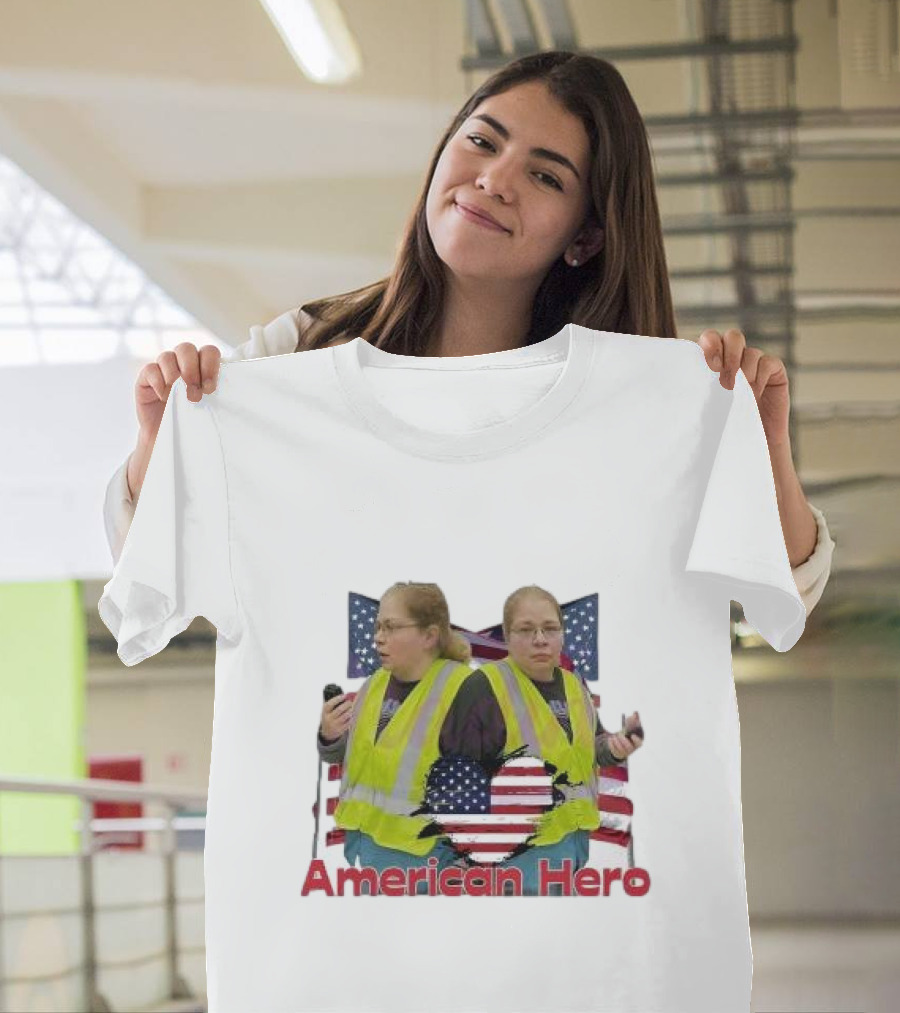 Gail Lewis American Hero Stars And Stripes Reflection T-Shirt