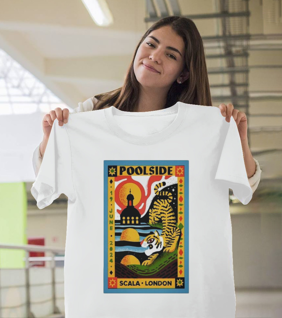 Poolside June 19 2024 Scala London Tiger T-Shirt